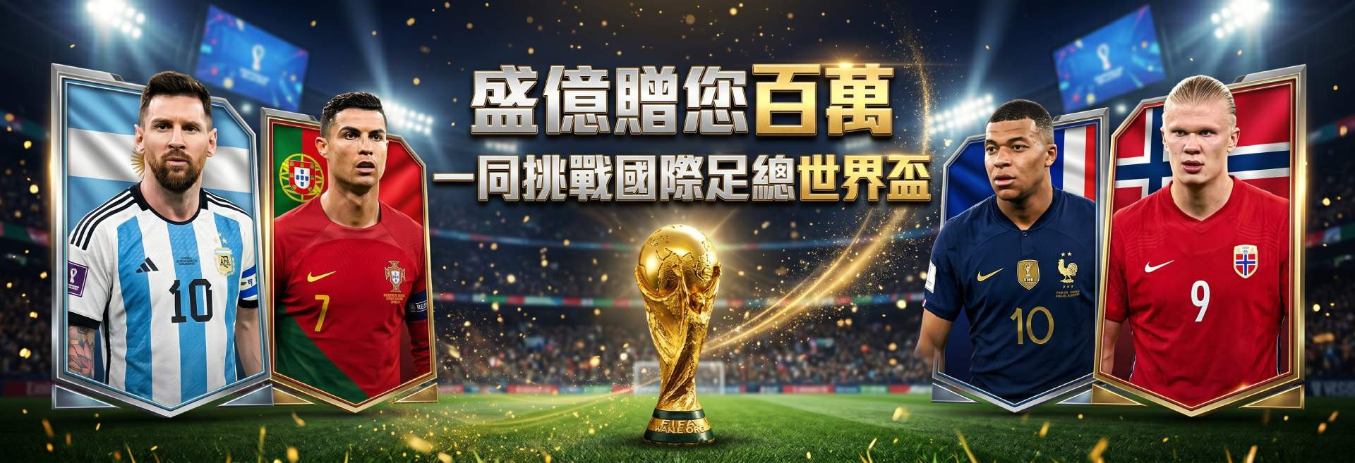 盛億與您一同挑戰國際足總世界盃
